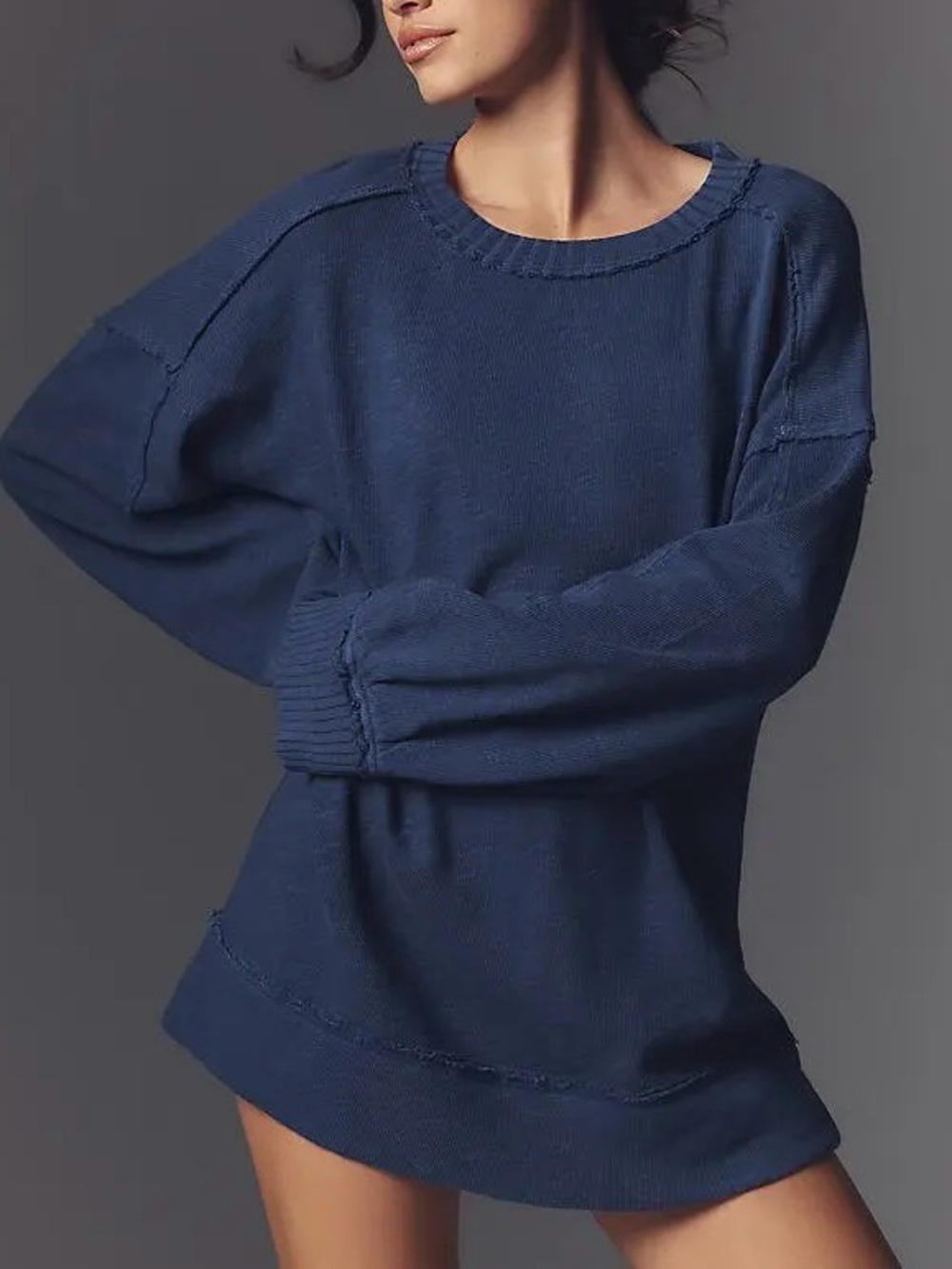 Anthropologie Pilcro Oversized Sweatshirt in Navy | XL | GUC - Picture 2 of 13